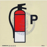 Marine Fire Sign, IMO Fire Control Symbol: Powder Fire Extinguisher